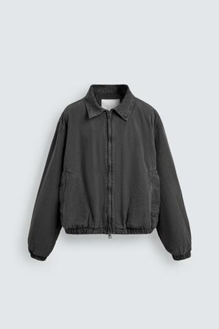 ZARA УТЕПЛЕННЫЙ БОМБЕР, СЕРЫЙ