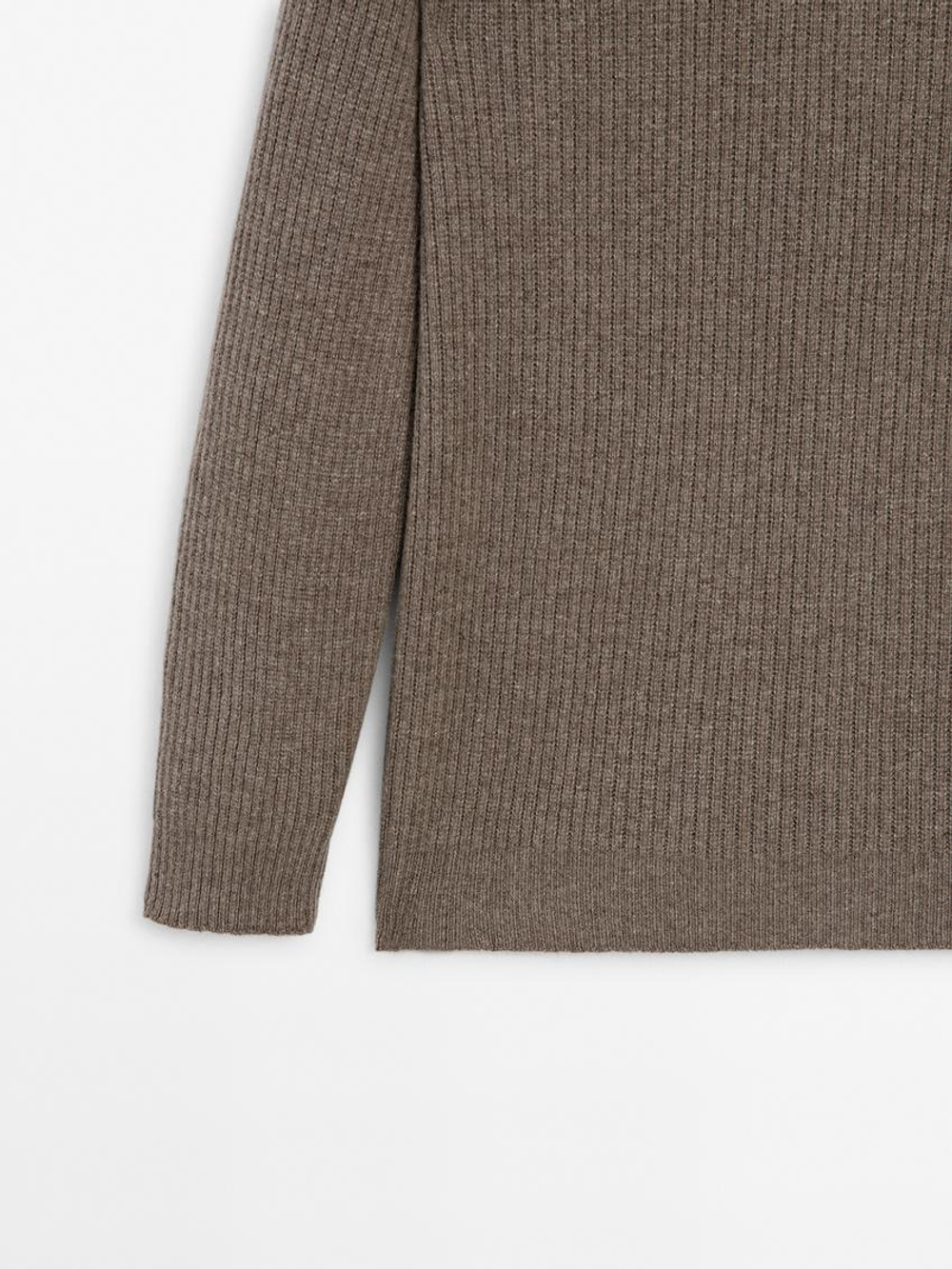 Massimo Dutti Свитер из смесовой шерсти, цвет черепаховой кости