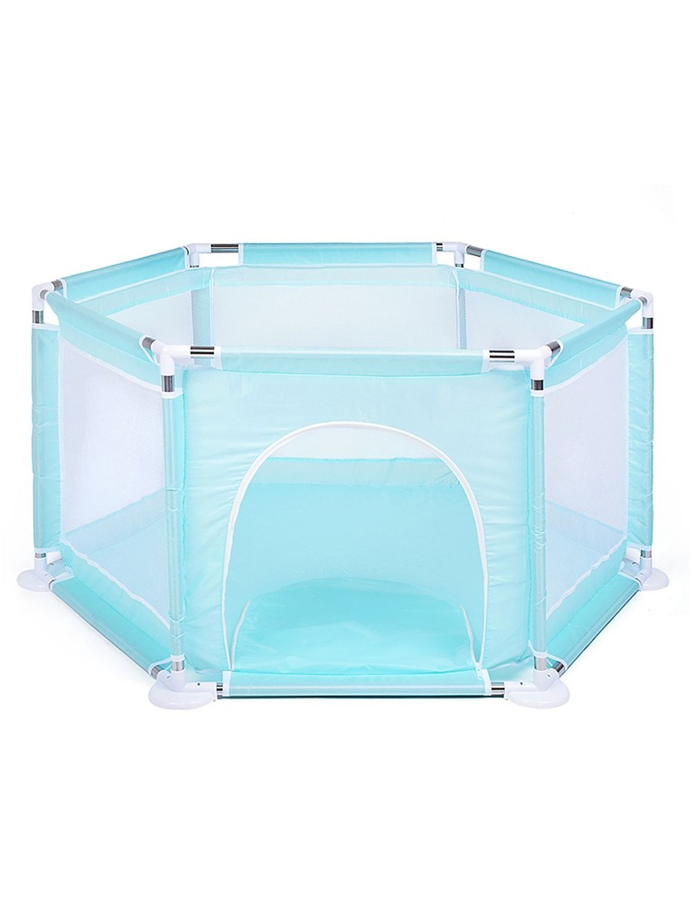 Манеж детский шестигранный (113*130*65) цвет бирюзовый (М8-4)