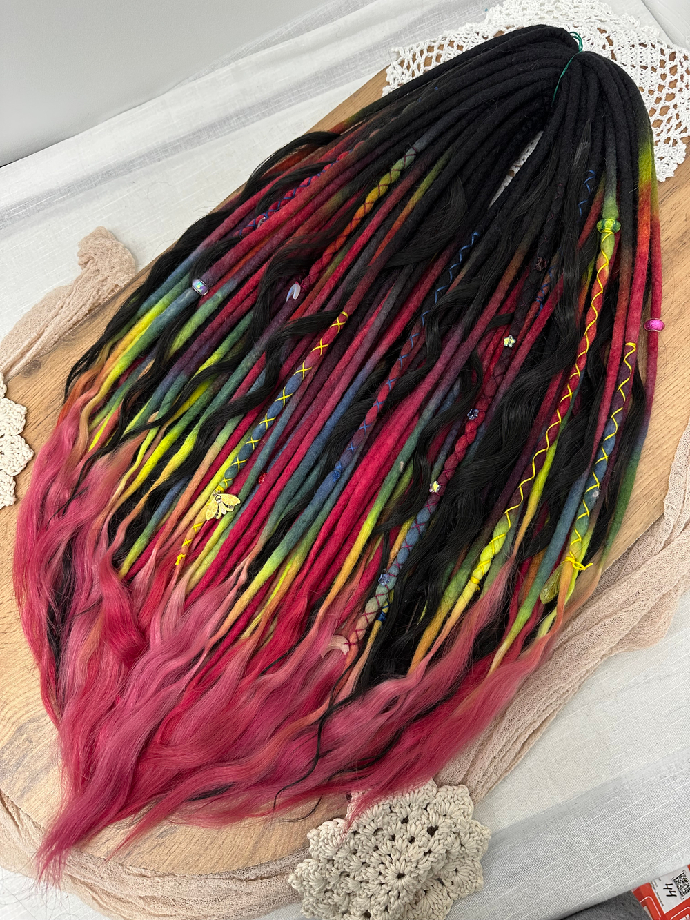 Войлочные дреды с кончиками из козы