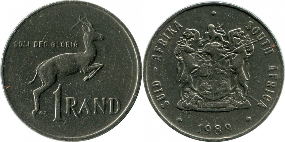 ЮАР 1 ранд, 1977 - 1989 Антилопа VF
