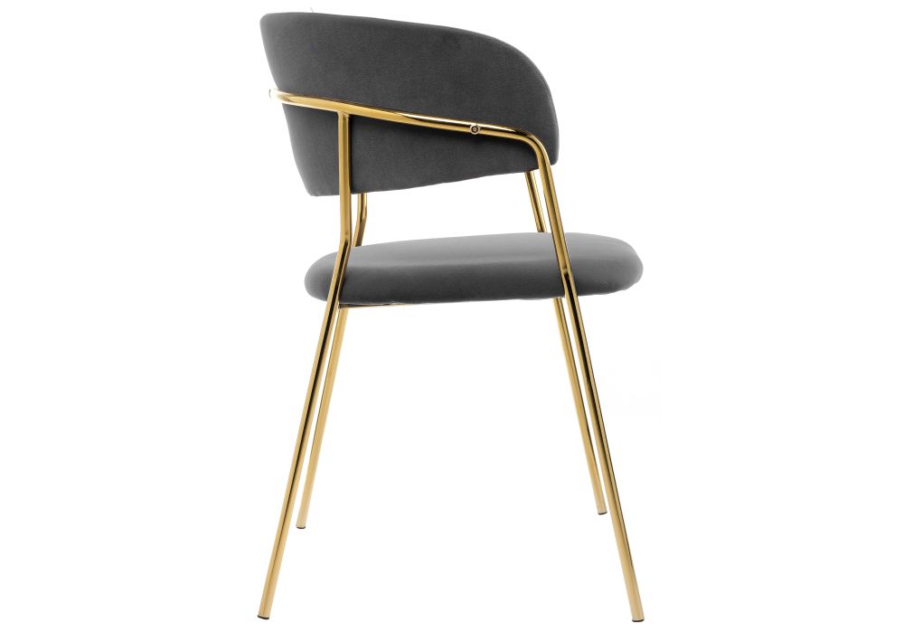 Стул на металлокаркасе Kamelia grey / gold
