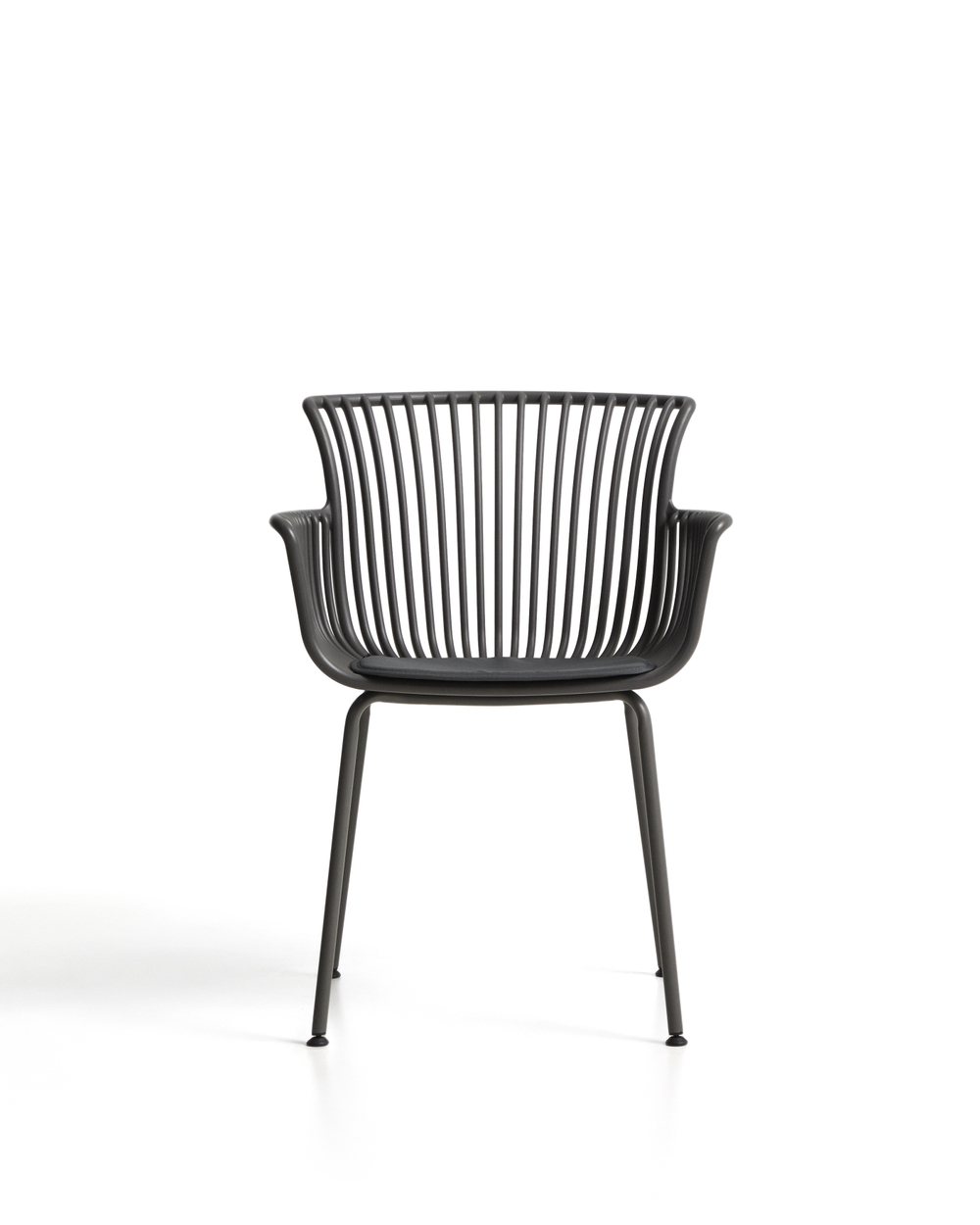 Уличный стул Surpika из пластика и графитовой стали