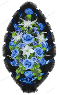 Венок искусственный «розы лилии» №10