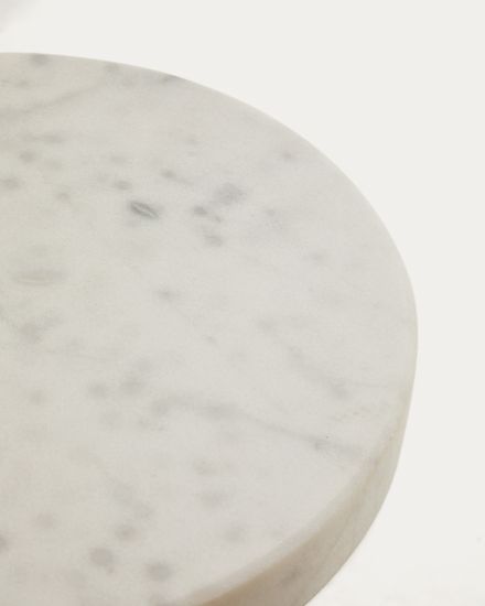 Напольная лампа Madali из стали с белой отделкой и белым мрамором