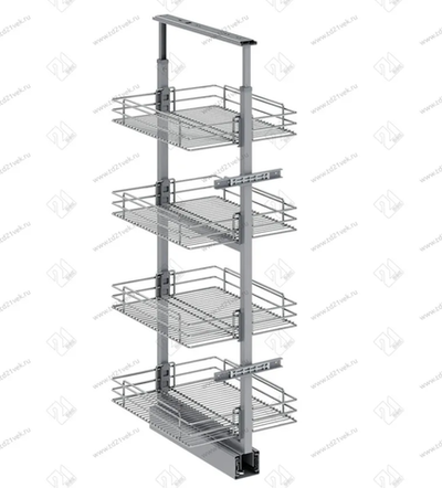 S-1810-C Шкаф-колонна в базу 450 мм, Starax, 5-ти ярусная, (380х510х1400-1550 мм)