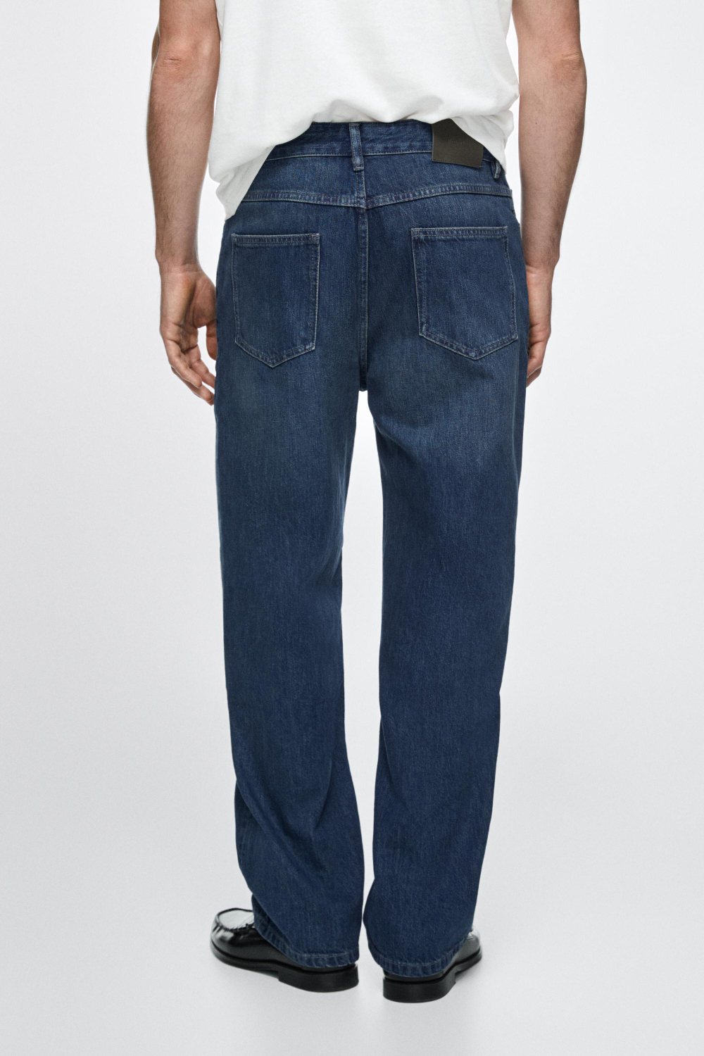 Massimo Dutti Джинсы с широкими штанинами, темно-синий