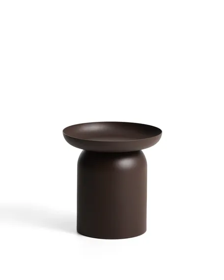 Уличный столик Arcola из темно-коричневого алюминия, диаметр 45 см