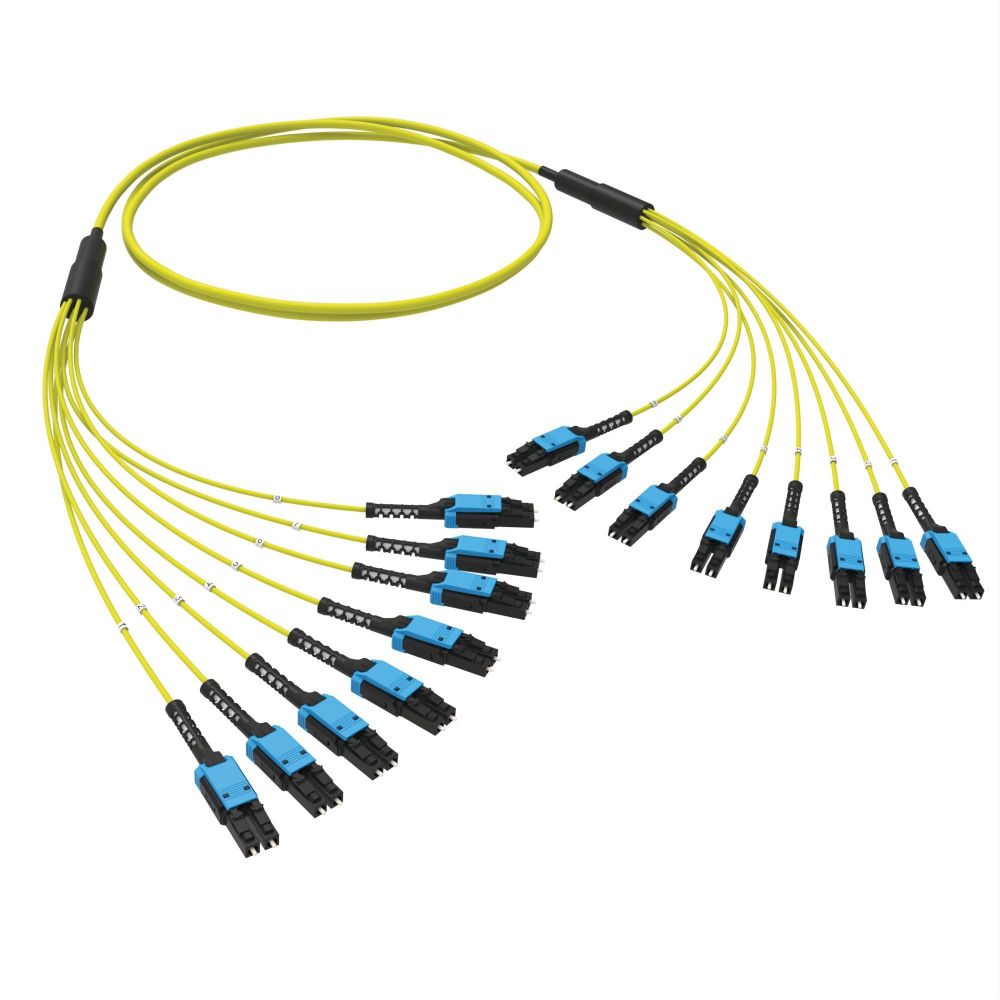 Оптическая разветвительная сборка 16 ОВ, 9/125 OS2, 8xLC-UPC Duplex Uniboot/8xLC-UPC Duplex Uniboot, тип полярности - прямая (Tx--&gt;Rx), 5 м