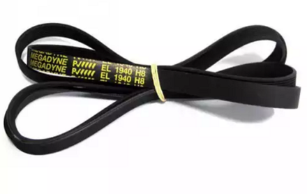 Ремень 1940 H8 EL MEGADYNE для стиральной машины Whirlpool (Вирпул) 1890мм черный, желтая надпись