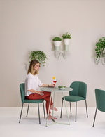 Стул с обивкой Scab Design Mentha Pop, антрацит, зеленый