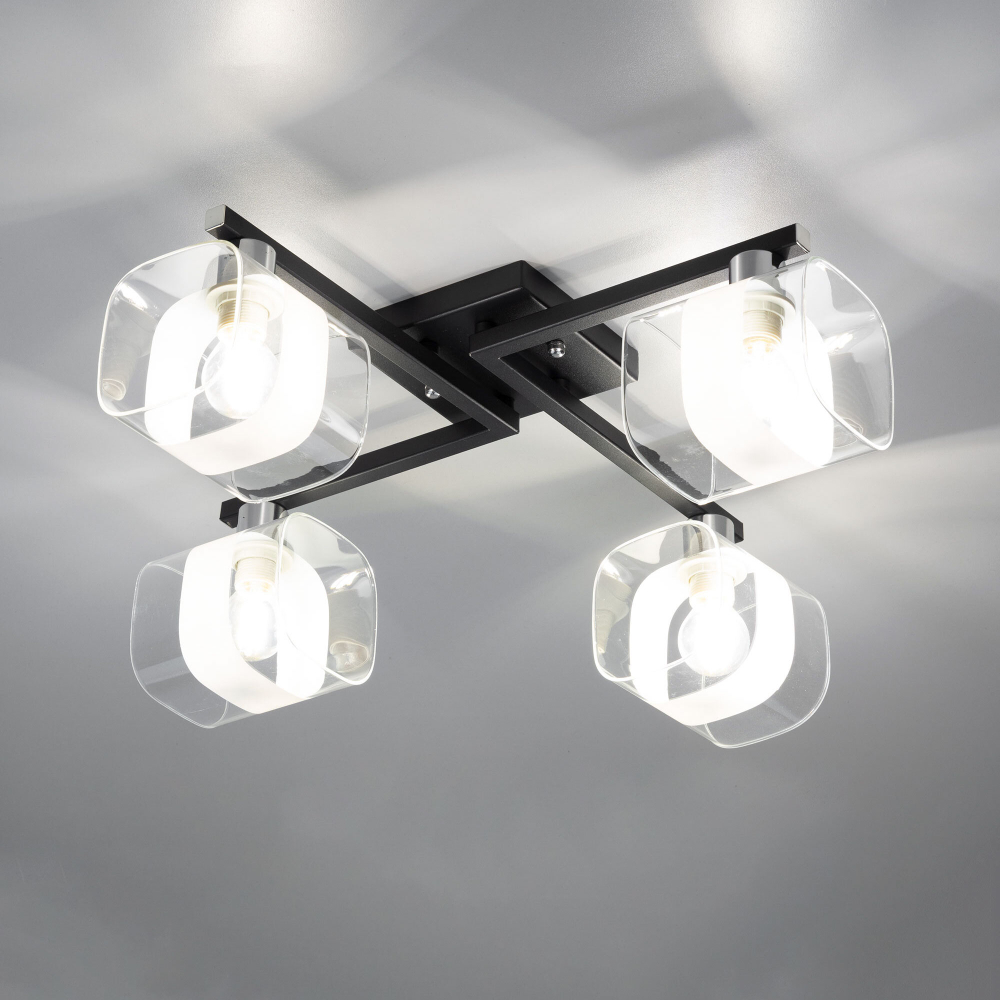 Citilux Вирта CL139145 Люстра потолочная Чёрная Матовая