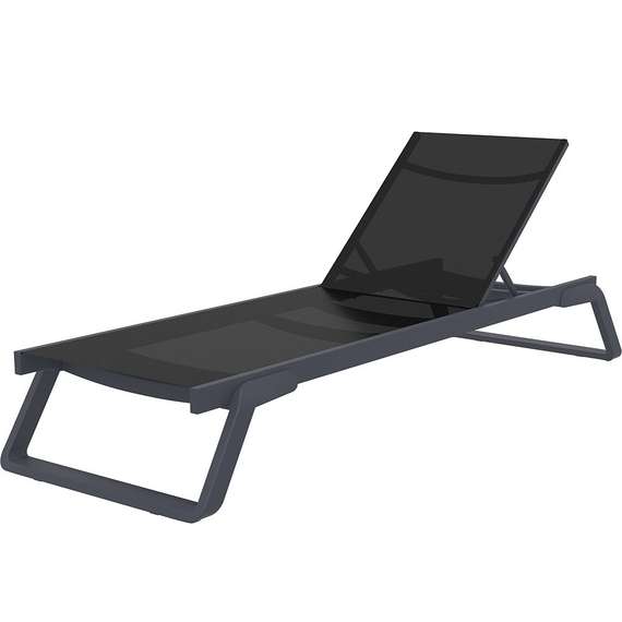 Шезлонг алюминиевый Tropic, темно-серый