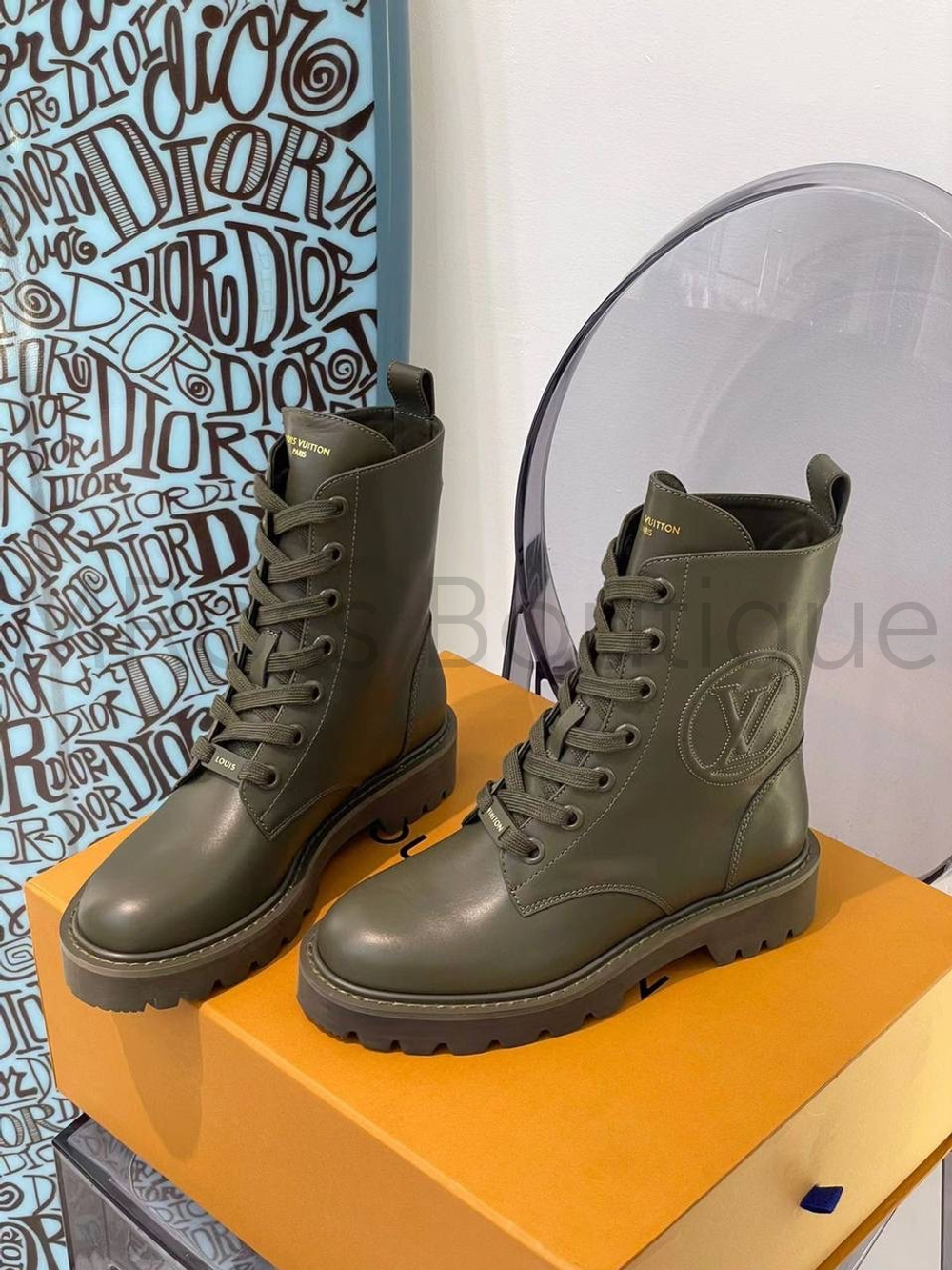 Ботинки Territory Flat Rangers Louis Vuitton (Луи Виттон) цвета хаки