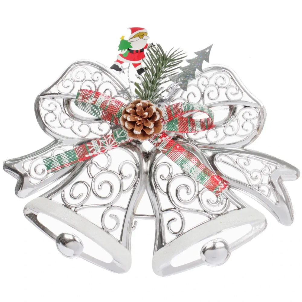 Украшение новогоднее «Лесные колокольчики» 27*20 см, Серебро