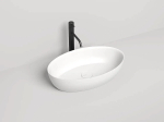 Раковина накладная Salini ALDA 01 110611G 58 из искусственного камня S-Sense, белая глянцевая