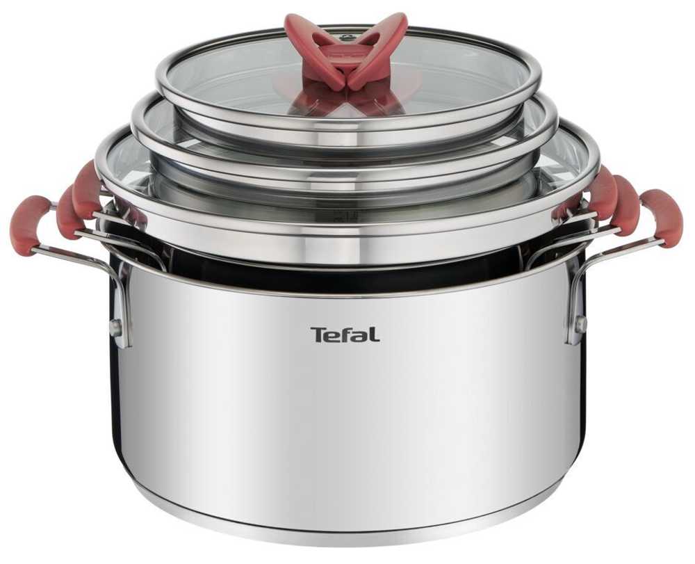 Набор посуды Tefal Opti'Space 6 предметов 2,1/3/5,2л 18/20/24см G720S674