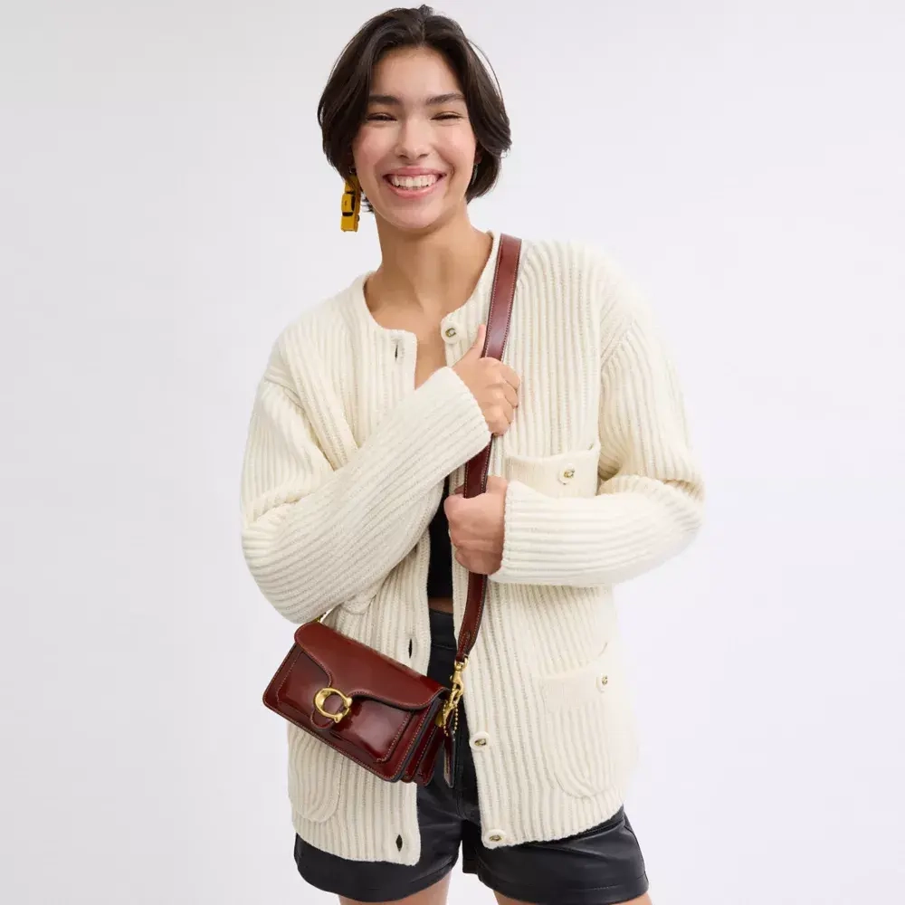 COACH СУМКА ЧЕРЕЗ ПЛЕЧО TABBY 20, КОРИЧНЕВЫЙ