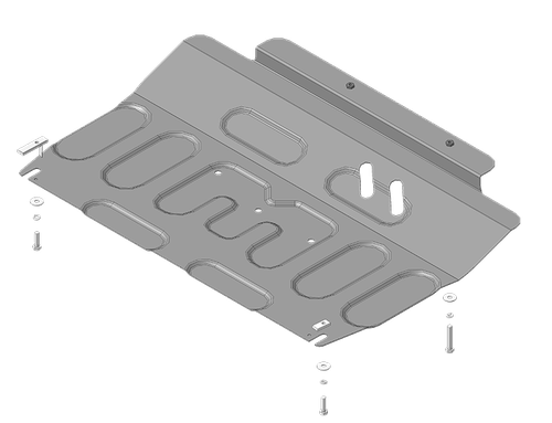 Защита картера Двигателя, КПП. 2 мм, Сталь. для Mazda 3 2013-2018 .71101