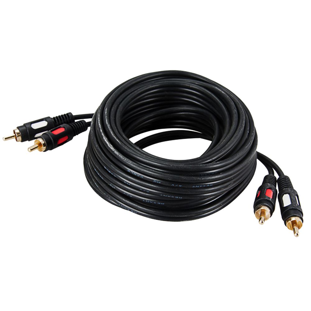 Шнур 2 RCA - 2 RCA, 3м, черный REXANT