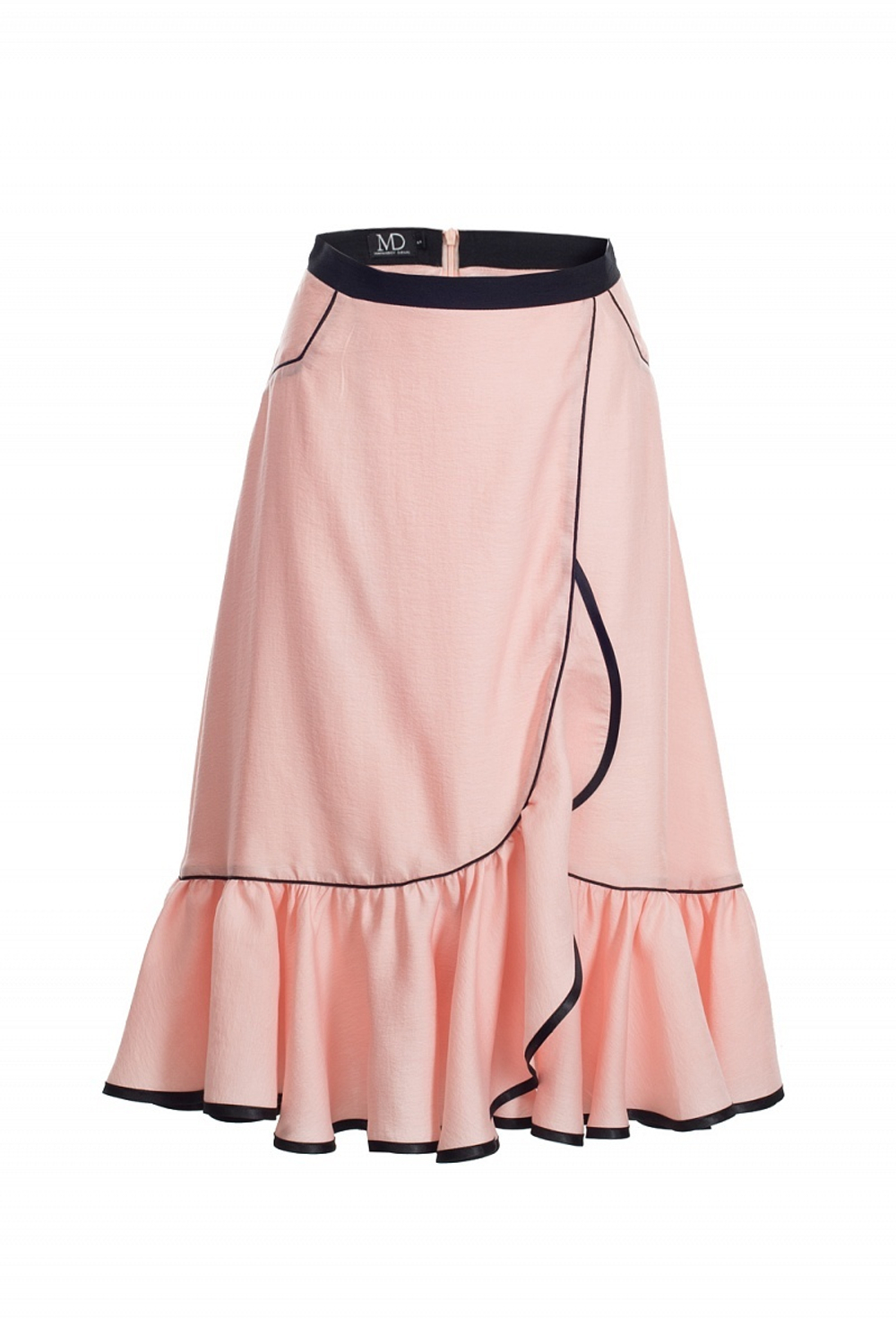 Юбка запах с воланами розовая 25-17SS