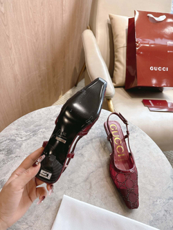 Gucci Crystal Slingback Pump (2 colors)