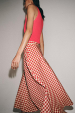 ZW COLLECTION Юбка в клетку с воланами - ZARA