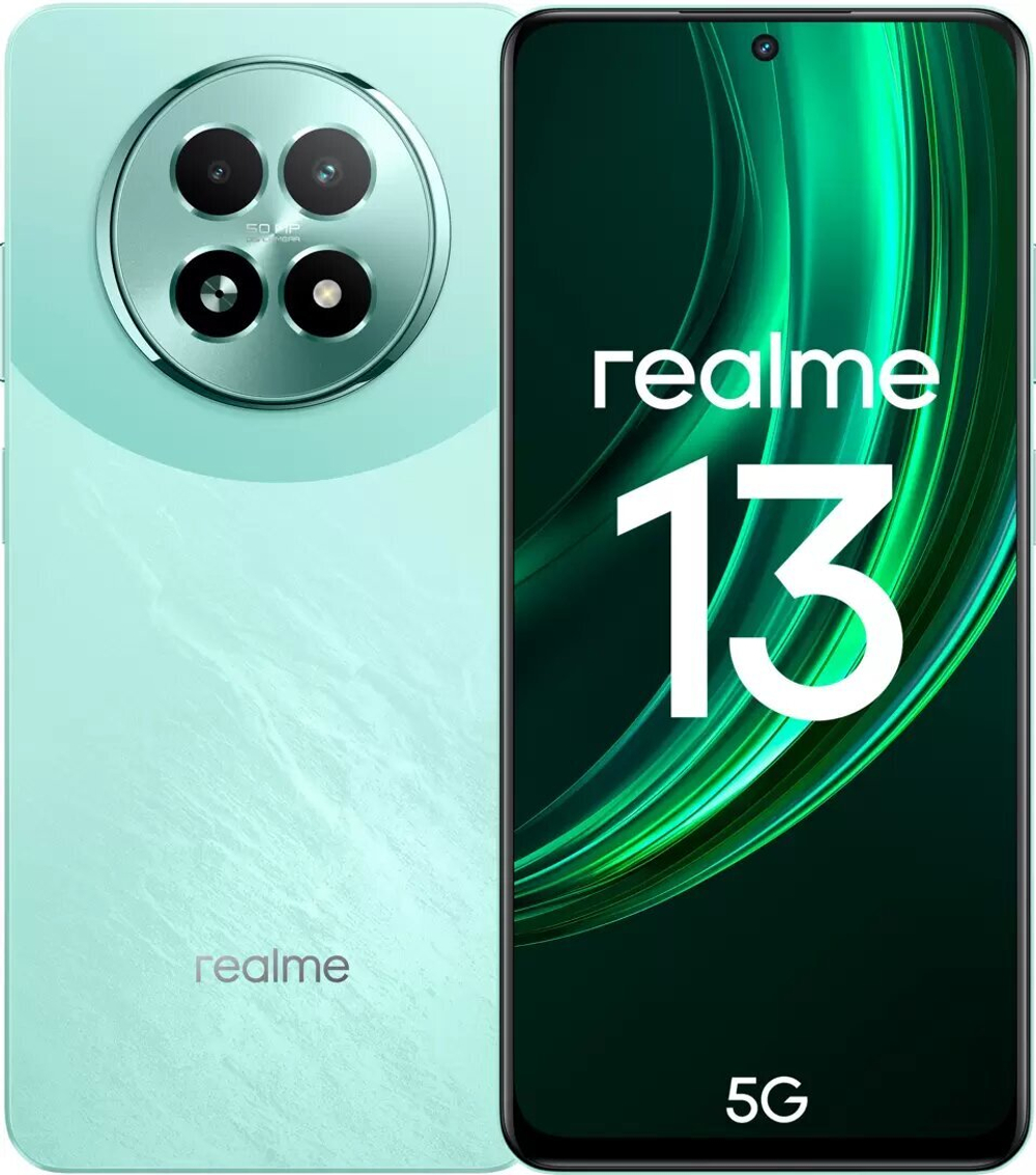 Смартфон realme 13 12/256 зеленый Android 14 6.72", 50 Мп 5000 мAч