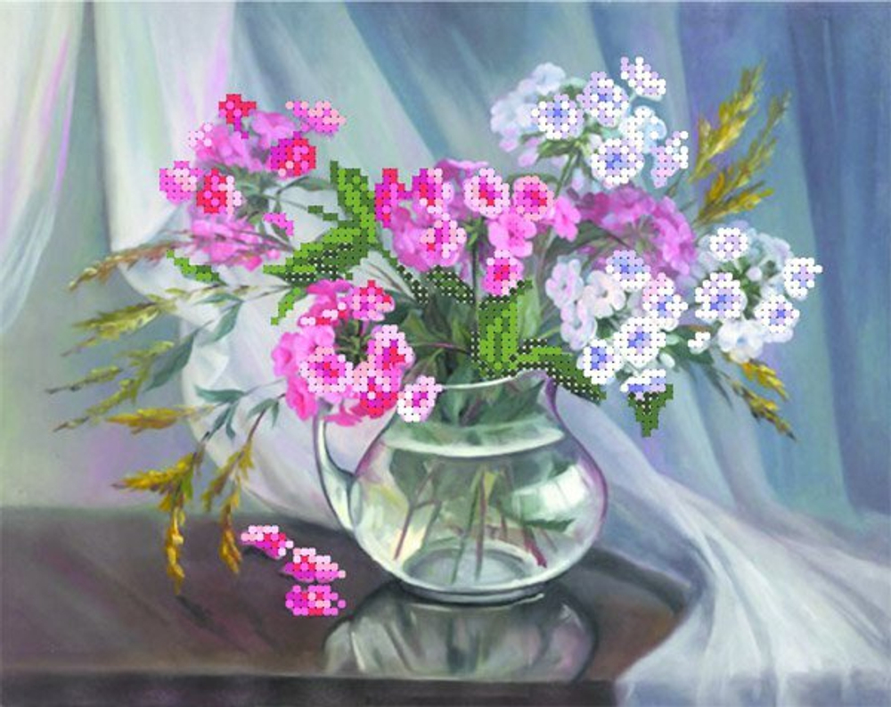 "Флоксы"-4013 ткань с рисунком