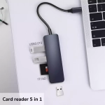 Картридер 5 в 1 TF/SD (MB1082) Gray COTEetCI