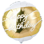 Шар Фольгированный Надпись на золоте (Белый)