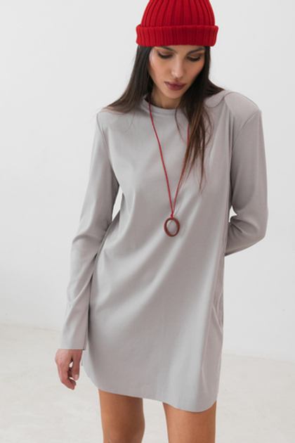 Платье лапша mini (серый)