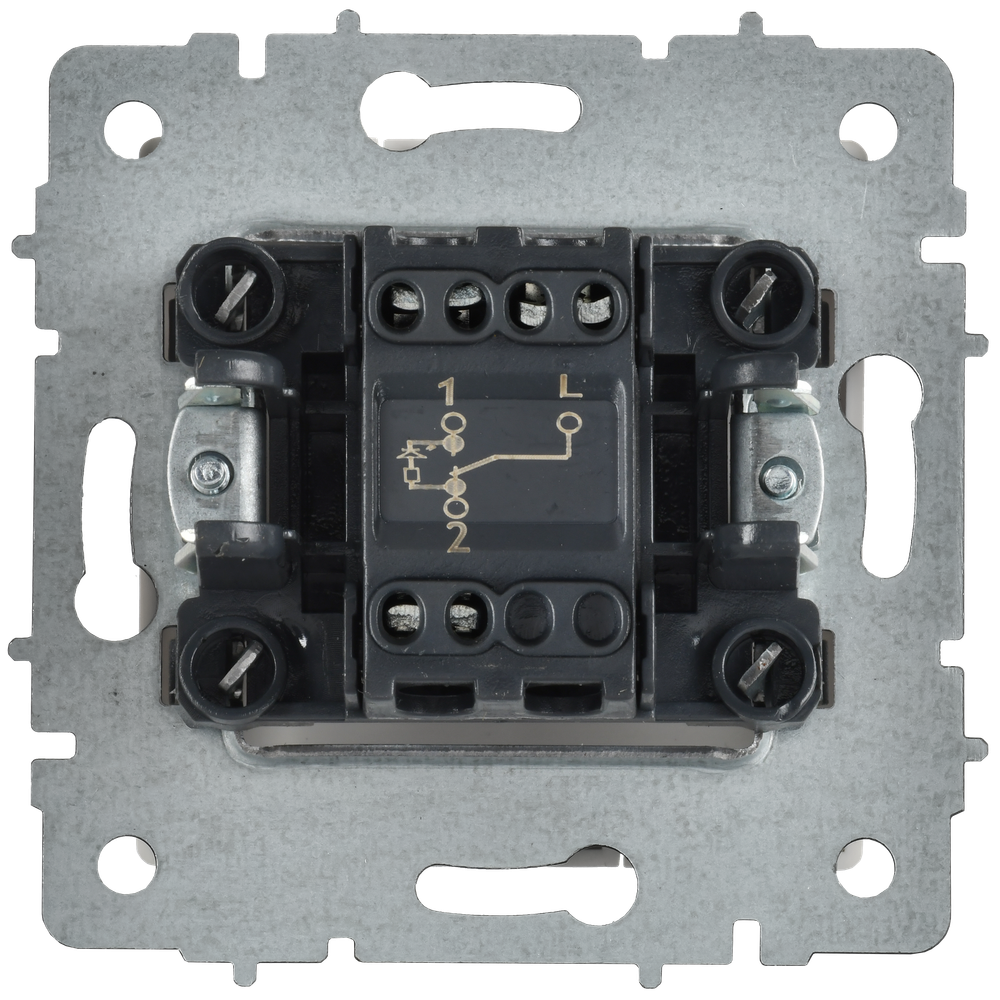 BRITE Выключатель 1-клавишный проходной с индикацией 10А ВС10-1-7-БрАБ арктический белый IEK