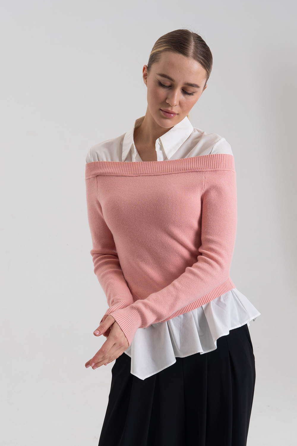 Джемпер с рубашкой J-Clair