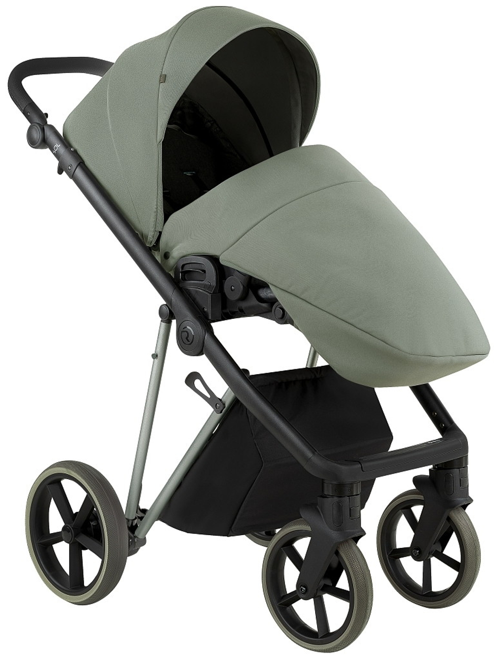 Детская коляска Roan Sol Vintage Luxury 2.0 3 в 1 с автокреслом Pituso Baesa Pro Black VIN 02/SG Sage Green/Sage/руч.Black