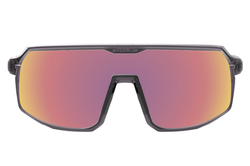 Спортивные очки с диоптриями HILX Inferno Shiny Crystal Dark Grey / Red Lens