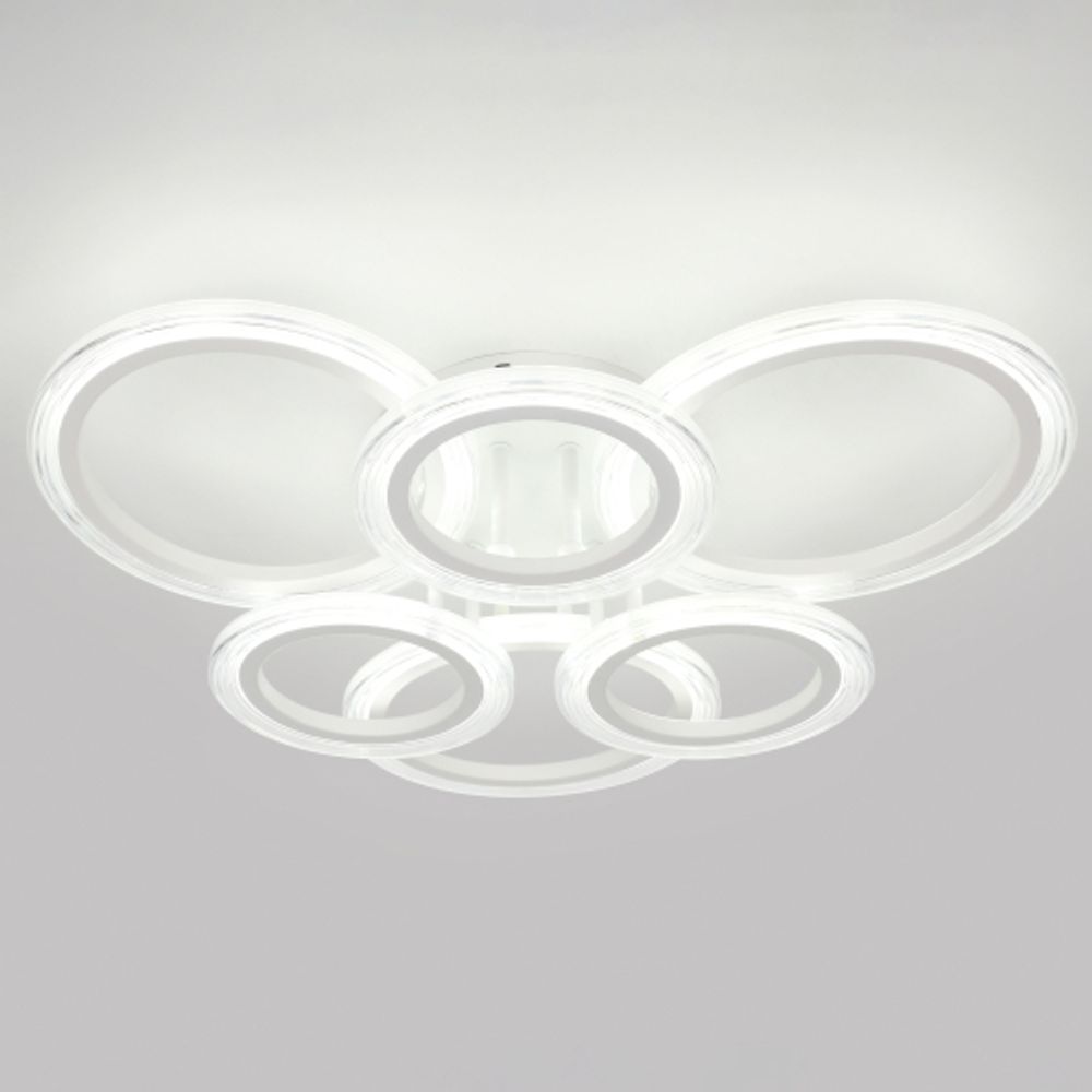 Светильник потолочный светодиодный ЭРА Модерн Ring CLL-1-90-RC WH с ДУ 90W 3000-6500К белый | Светильники SPB-6 с ДУ