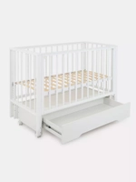 Кроватка детская Rant Bergen Plus Cloud White универсальный маятник, автостенка, ящик, колеса