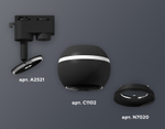 XT1102041 SBK черный песок MR16 GU5.3 LED 3W 4200K (A2521, C1102, N7021)