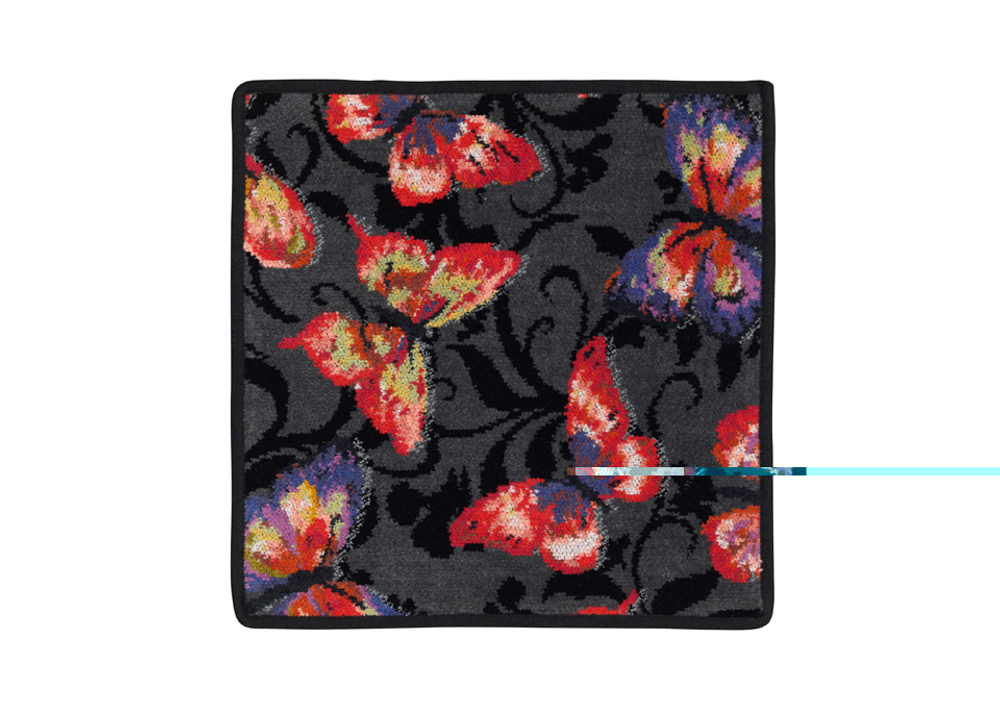 Салфетка шенилловая 30x30 Feiler Papillon черная Германия