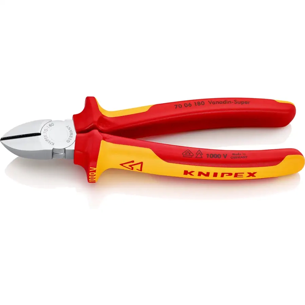 Кусачки боковые хромированные 180 мм Knipex 70 06 180