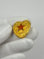 Накладка на пуговицу Сердце со звездой