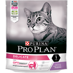 Purina Pro Plan Delicate Сухой корм для кошек с чувствительным пищеварением с индейкой, 400 г