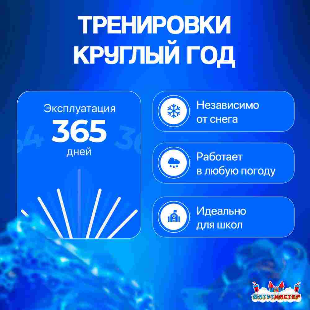 Щеточное покрытие для обучения лыжам и сноуборду 200 м² Учебное