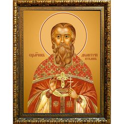 Димитрий Куклин священномученик, пресвитер. Икона на холсте.