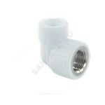 Угольник PP-R комбинированный белый Дн 20х1/2" ВР VALFEX 10125020