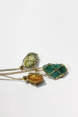 Авоська-подвеска для кристаллов золотистая M