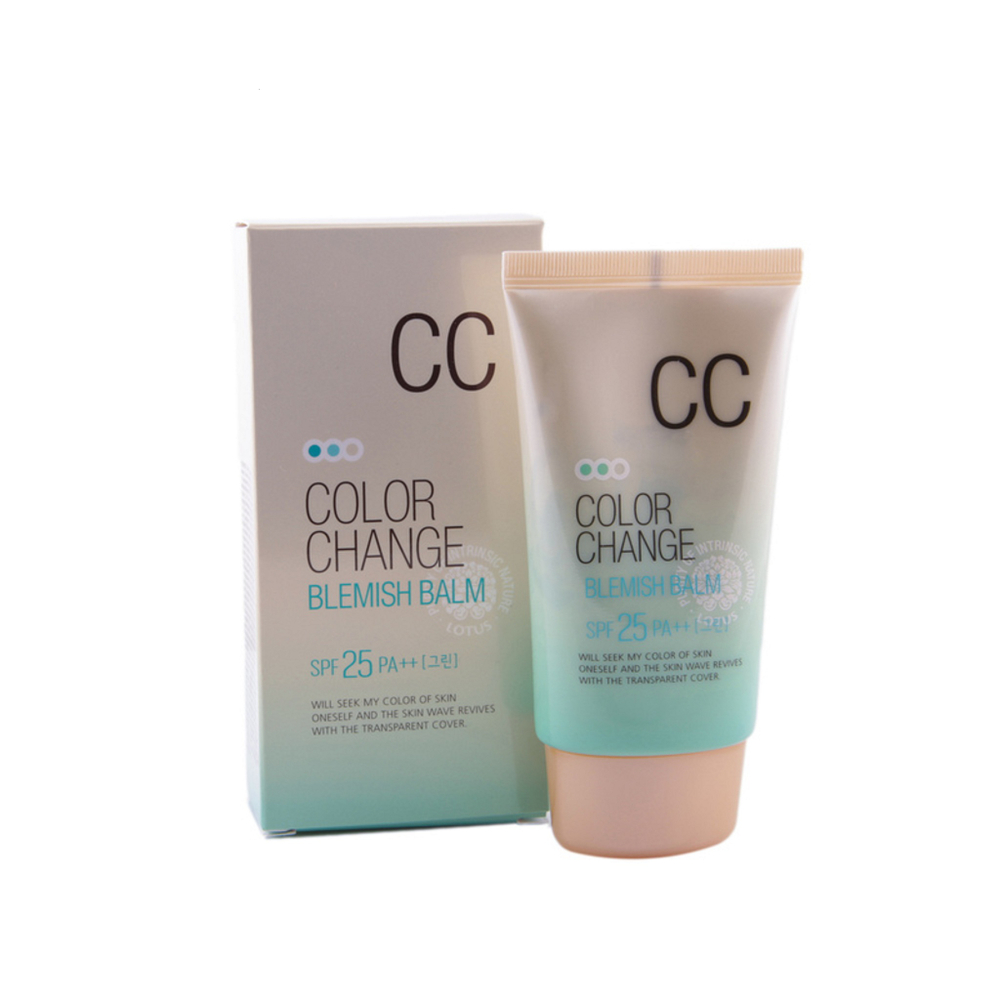 Welcos Lotus Color Change Blemish Balm SPF25 PA++ матирующий универсальный СС-крем