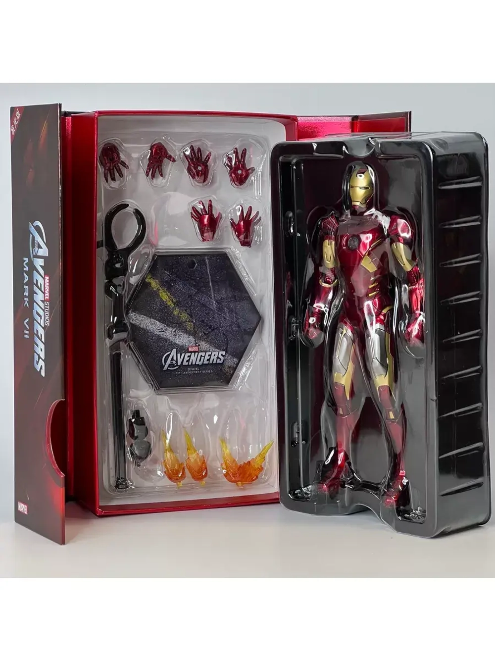 Фигурка Железный человек Marvel ZD Toys 1907-07 Mark 7 свет