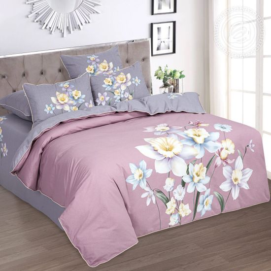Евро комплект постельного белья Агнес велюр (фуле)